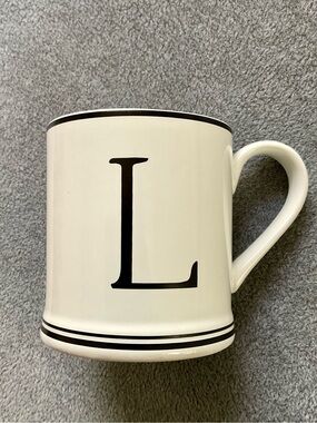SUR LA TABLE Classic “L” Initial Stoneware Mug